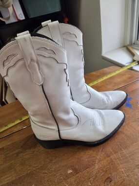 ROC Boots Australia Indio White Leather Cowboy Boots Size EU 36 (US 5-5.5)